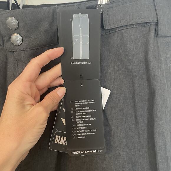 Blackhawk Mens Bolster Fortify Pants XL Black Heather Police Military Tactical - Picture 3 of 13